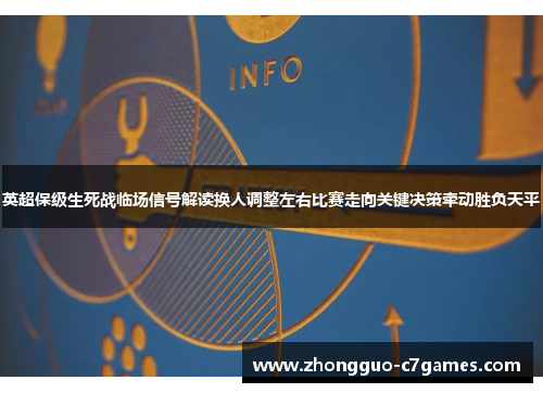 英超保级生死战临场信号解读换人调整左右比赛走向关键决策牵动胜负天平