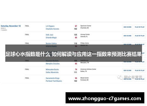 足球心水指数是什么 如何解读与应用这一指数来预测比赛结果 足球心水指数是什么 如何解读与应用这一指数来预测比赛结果